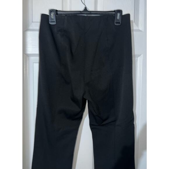 Ann Taylor Womens Dress Pants Size 8P Petite Black Wide Leg Mid Rise Trousers - Picture 5 of 7